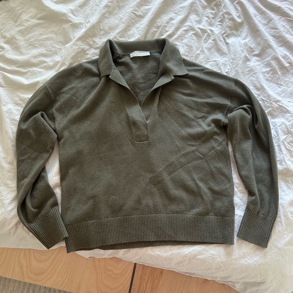 Everlane Sage Green Cashmere Sweater